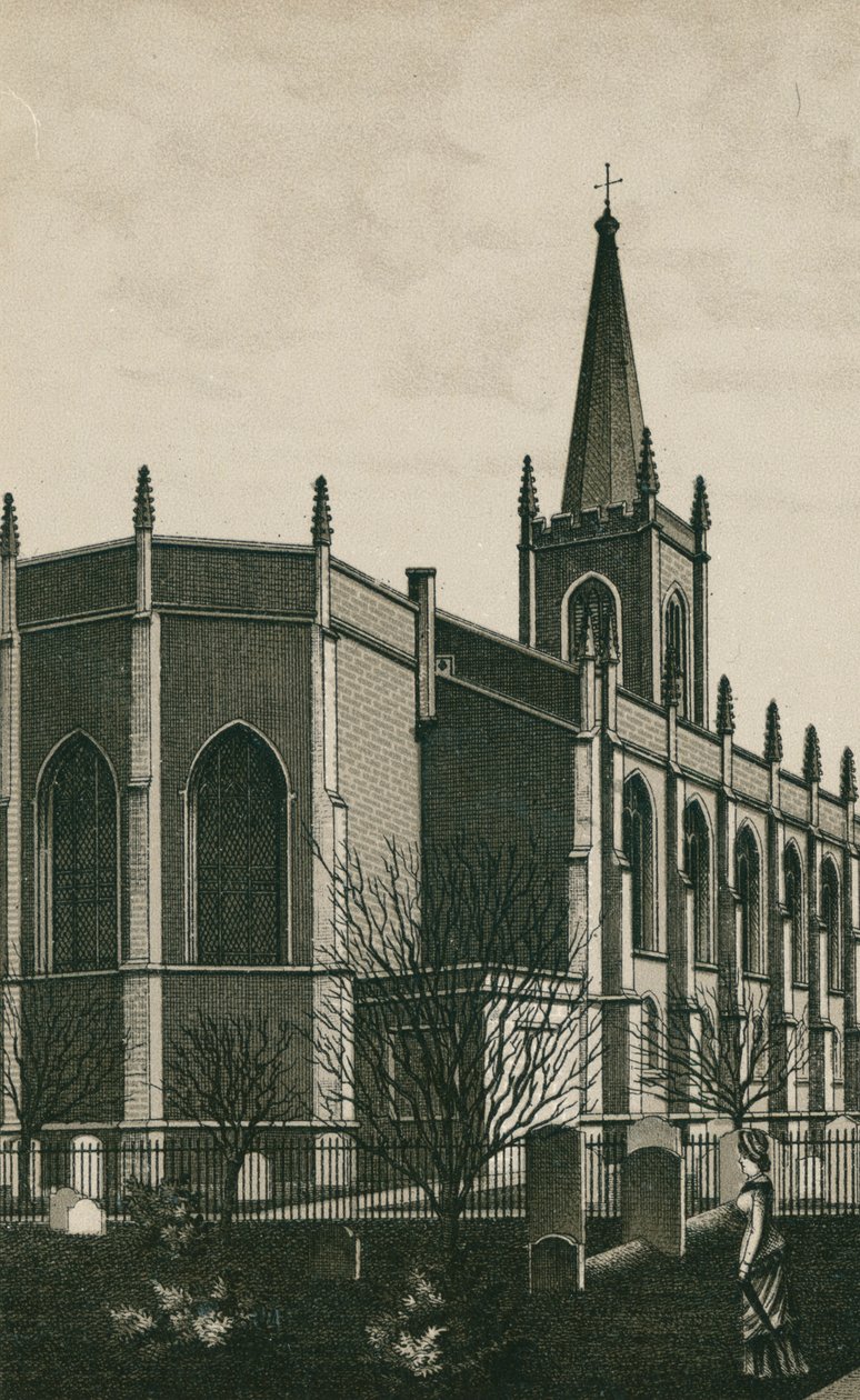 Harwich Kirke (litografi) af English School