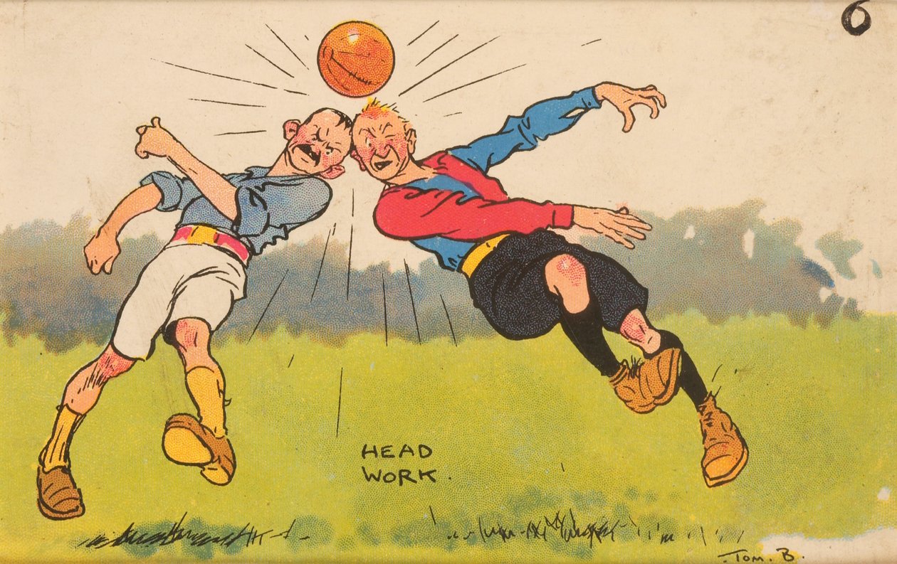 Head Work, monteret postkort af English School