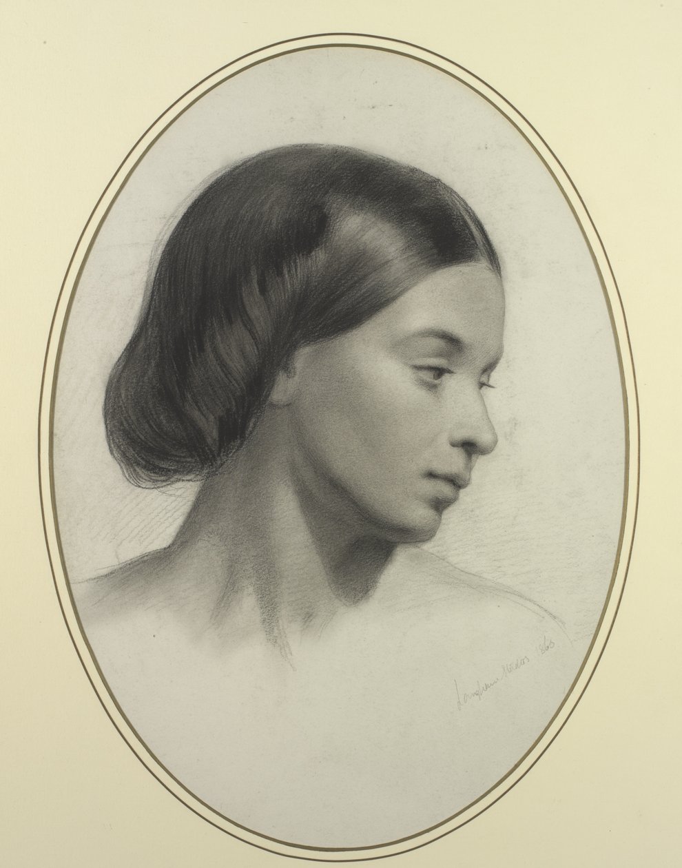 Hoved af en pige, 1860 af English School