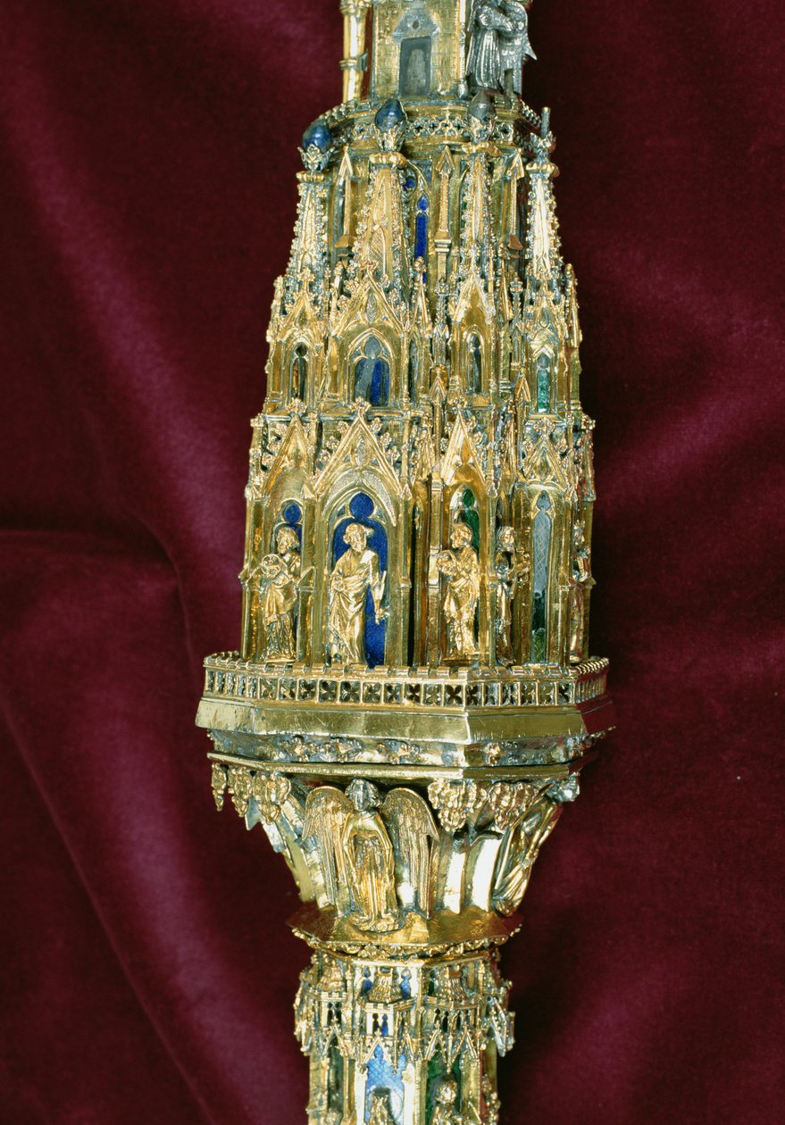 Leder af crozier af William of Wykeham (ca. 1320-1404): Peter side (forgyldt sølv) (detalje) (se 205101-205132) af English School