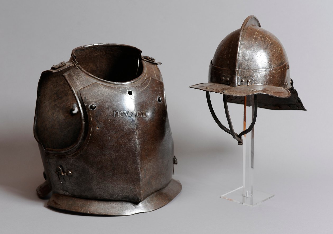 Hjelm, brystplade og bagplade, midten af 1600-tallet (metal) af English School