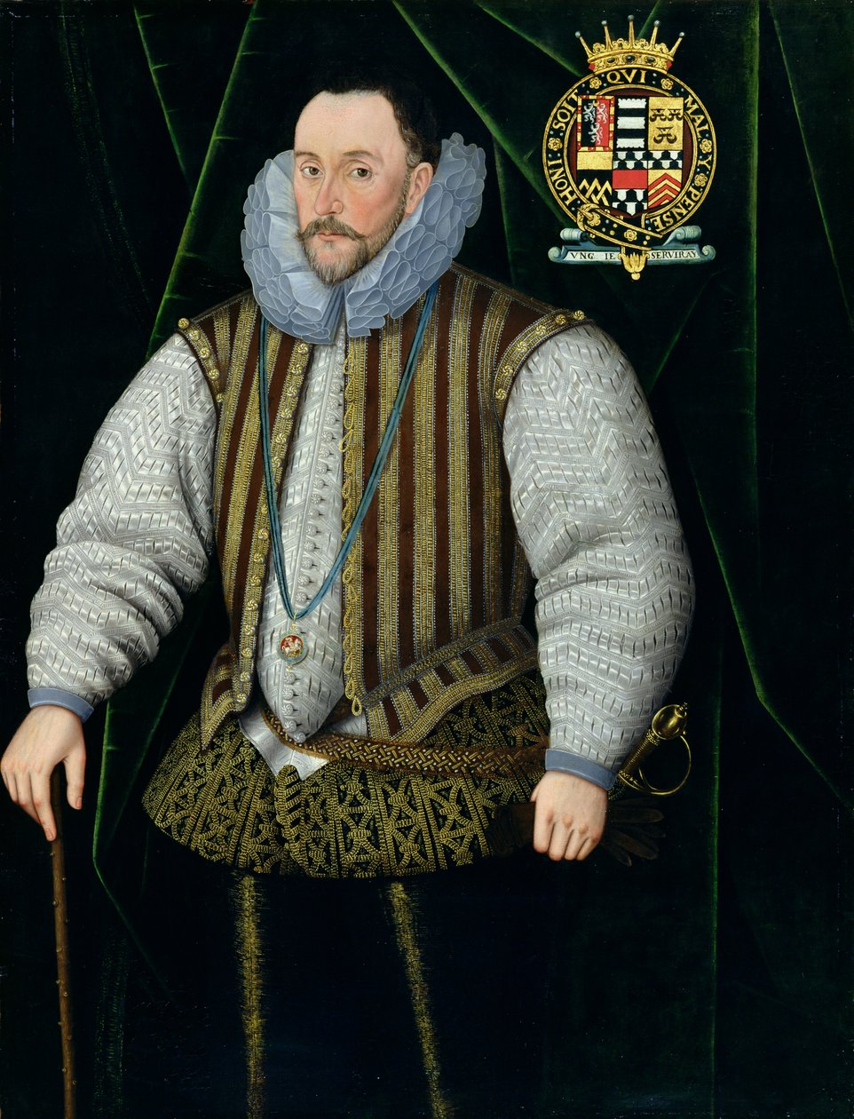 Henry Herbert (ca. 1531-1604) 2. jarl af Pembroke, ca. 1590 (olie på lærred) af English School