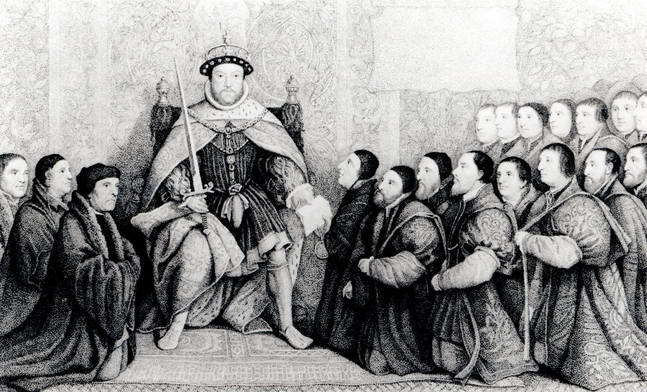 Henry VIII overdrager frisørkirurgernes charter af English School