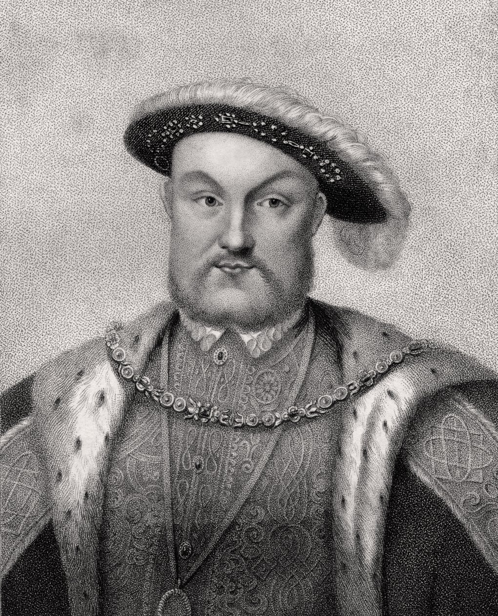 Henry VIII, graveret af Bocquet, fra 