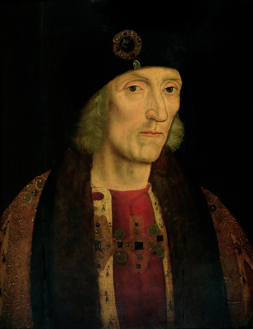 Henrik VII (1457-1509) (olie på panel) af English School