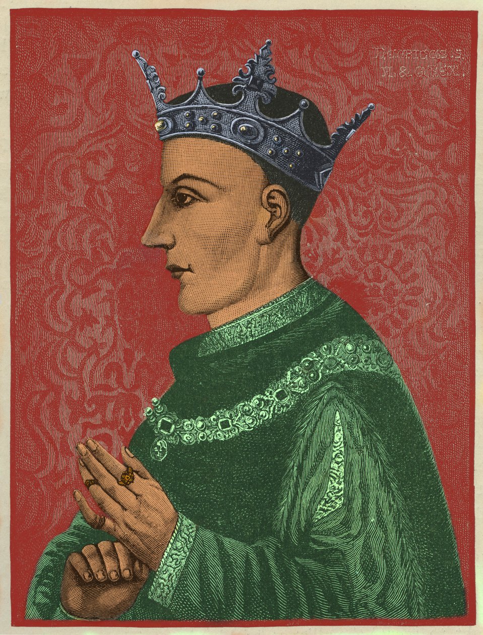 Henry V, King of England, illustration fra 