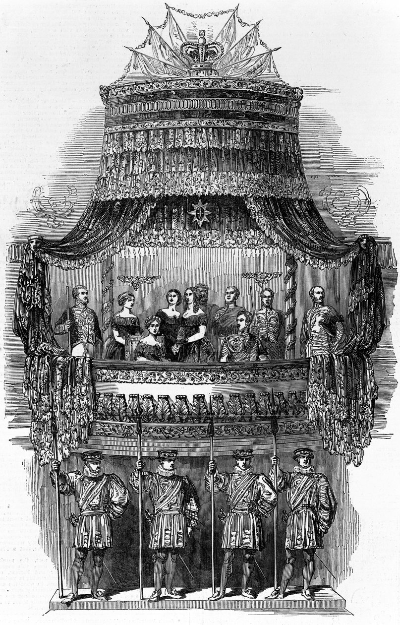 Hendes Majestæts statsbesøg i den kongelige italienske opera, Covent Garden, 1848 af English School