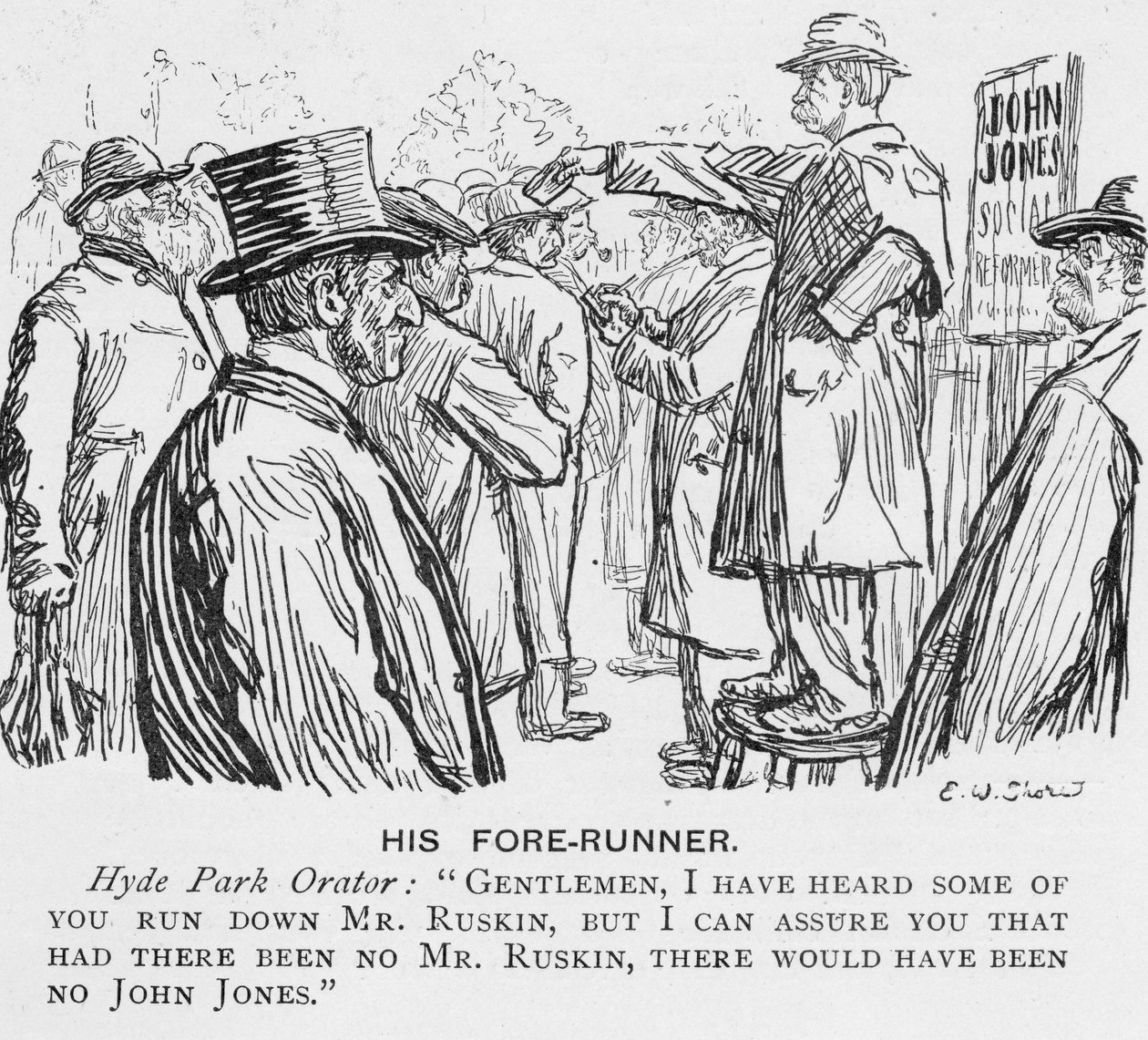 His Fore-Runner, illustration fra Kongen, 25. maj 1901 af English School