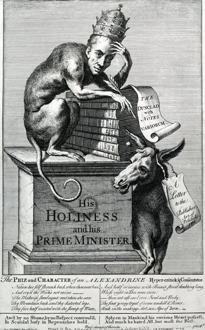Hans Hellighed og Hans Premierminister, 1729 af English School