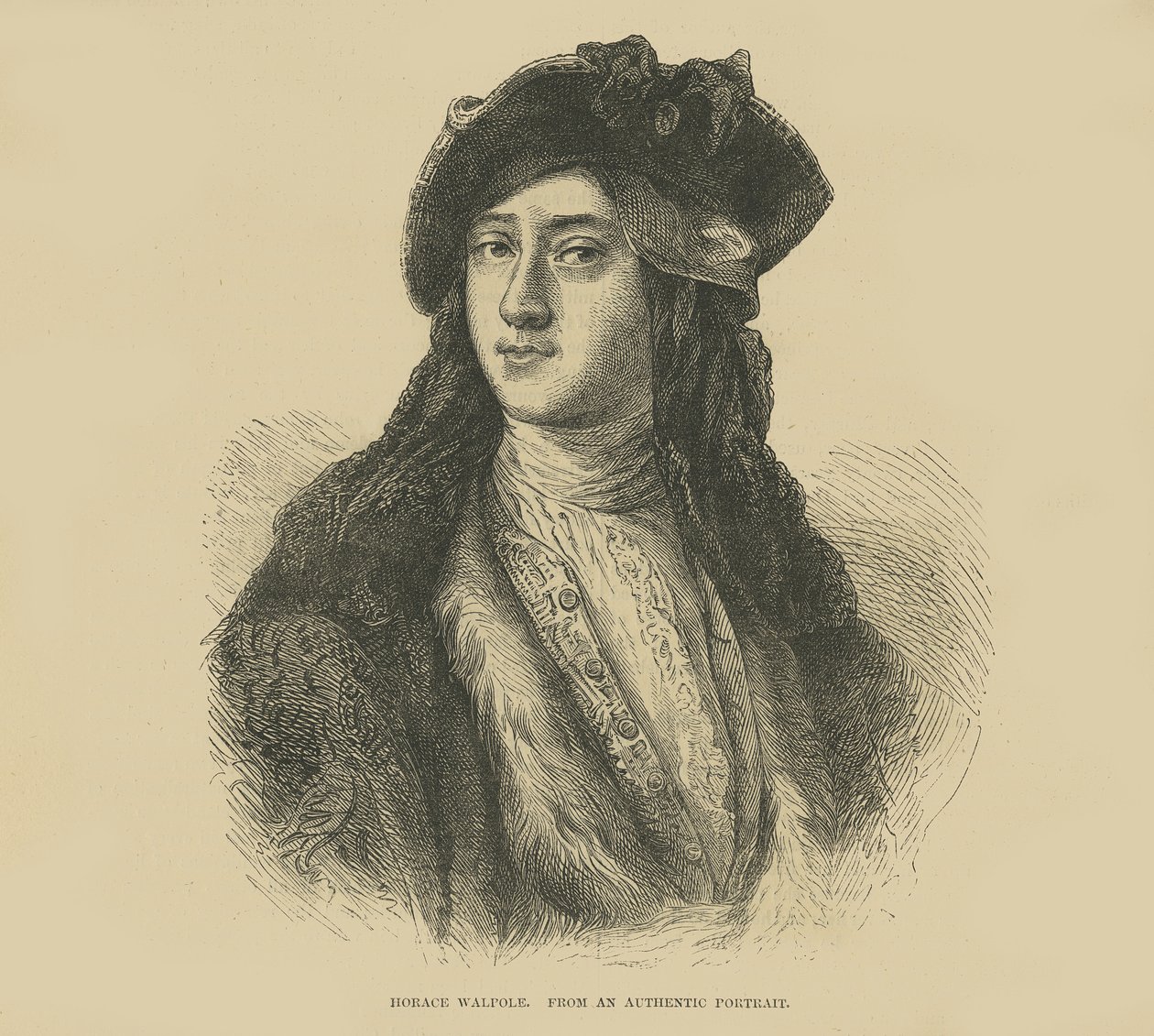 Horatio Walpole fra et autentisk portræt (gravering) af English School