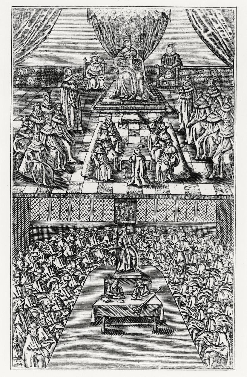 Parlamentshuset i 1640 af English School