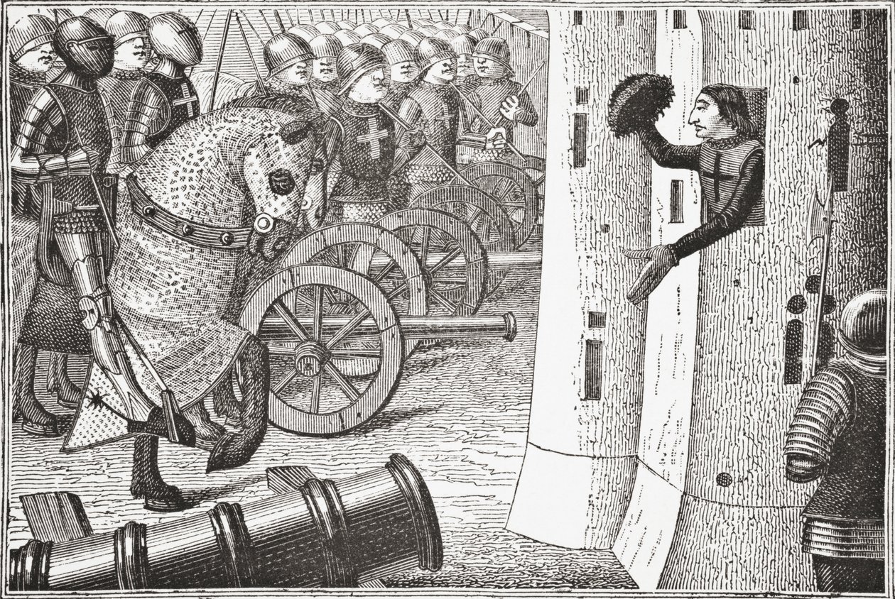 Hvordan Jean Duc Alencon indtog den nævnte by Alencon, 1878 af English School