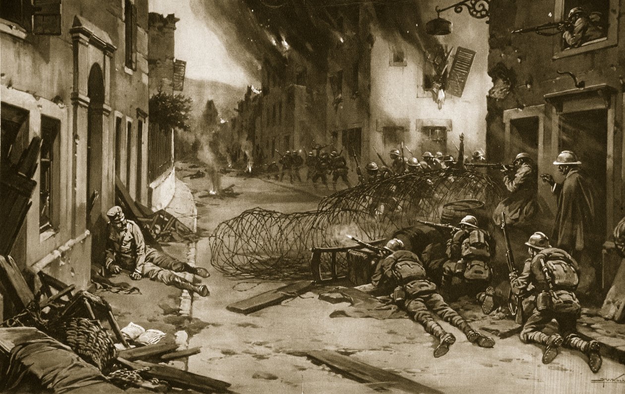 Hvordan italienerne drev østrigerne ud af det brændende Asiago i juni 1916 og holdt deres fremstød mod de venetianske sletter, 1914-19 af English School