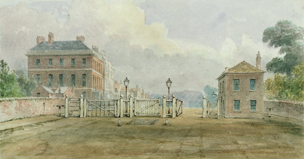 Hyde Park Corner Turnpike, 1785 af English School