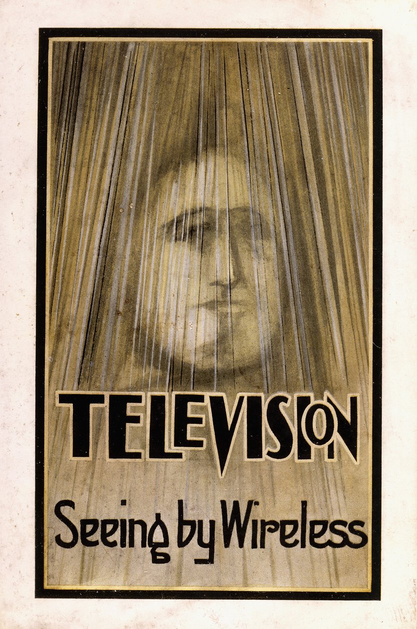 Illustrated dust-jacket for the first edition of "Television, 1926dani af English School