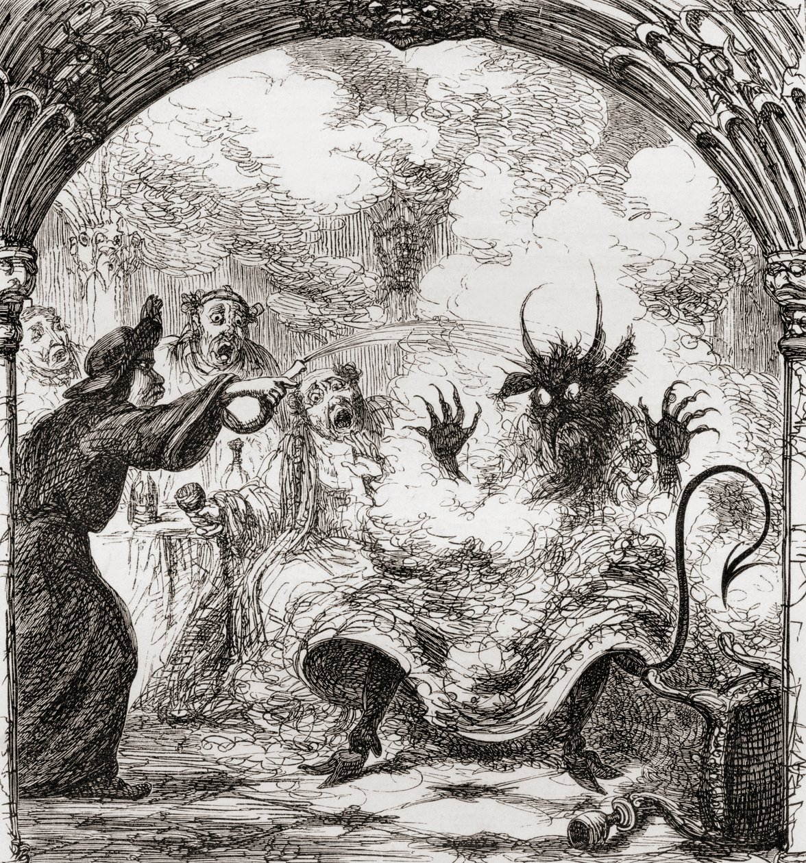 Illustration efter George Cruikshank til digtet 