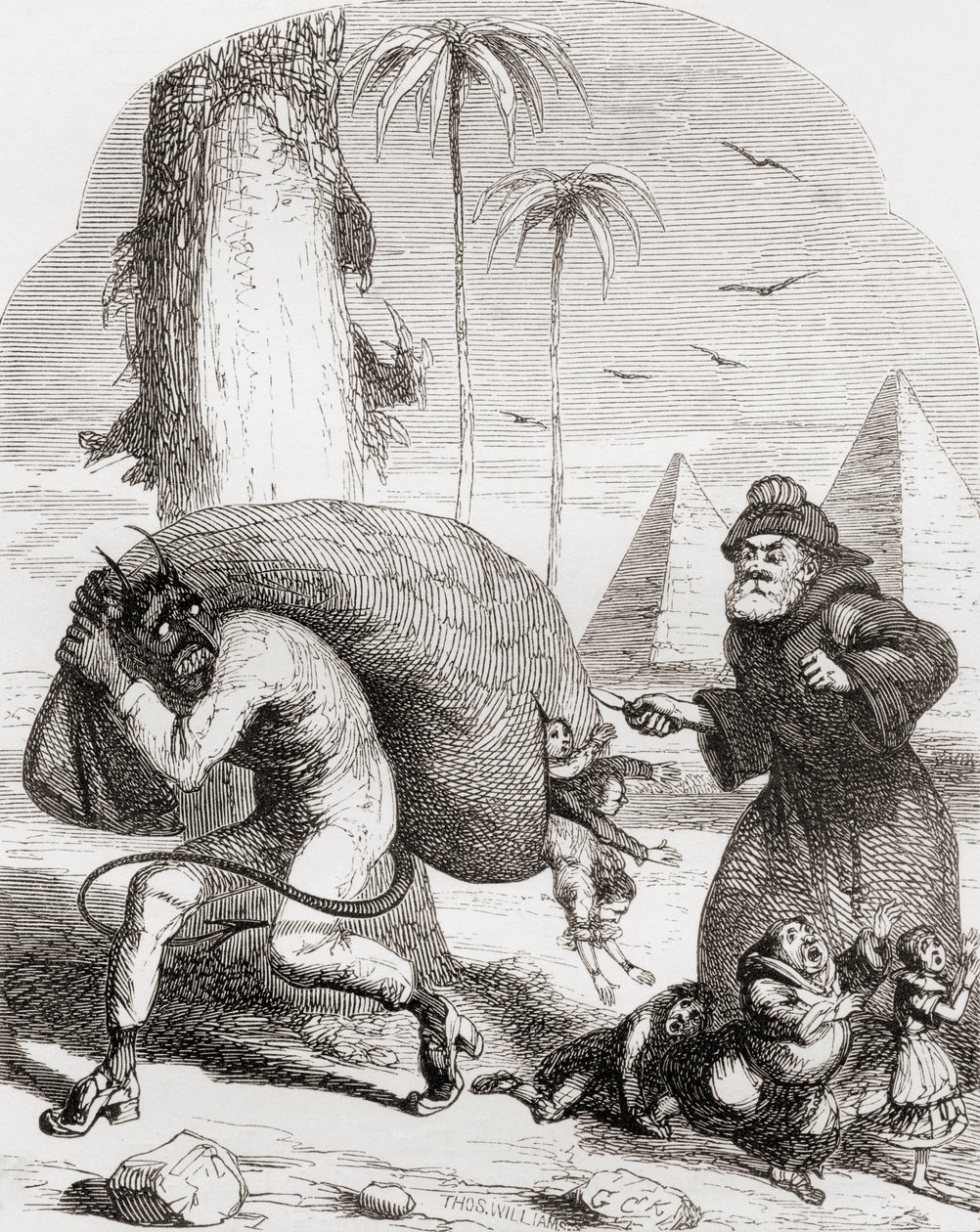 Illustration efter George Cruikshank til digtet 