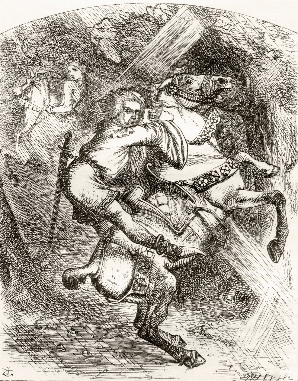 Illustration efter J. Tenniel til digtet 