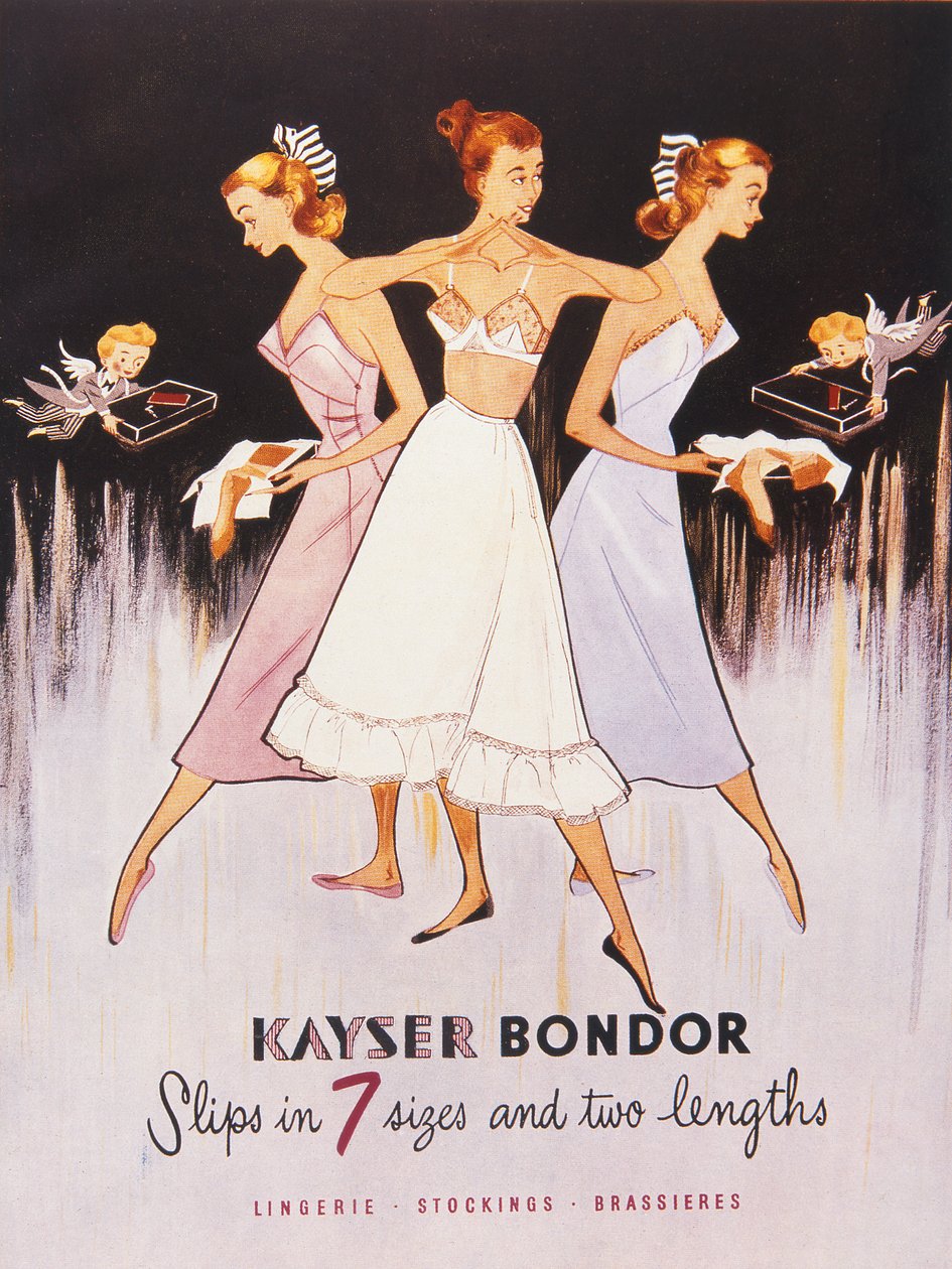 Illustration fra Kayser Bondor Catalogue, c.1955 af English School