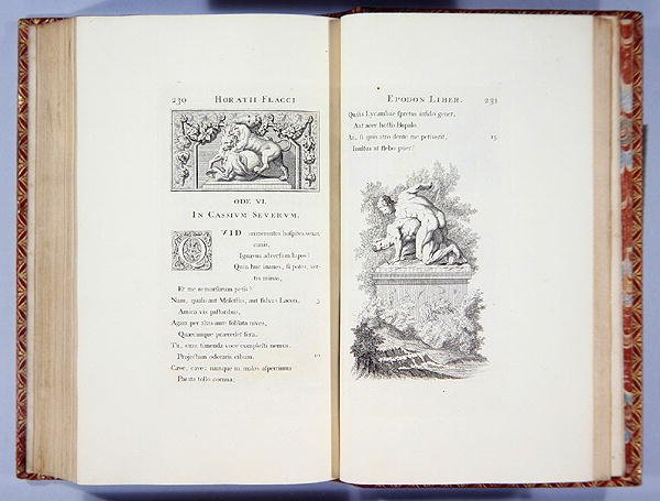 I Cassium Severum, fra Quintus Horatius Flacis værker, trykt af John Pine, 1733-7 af English School