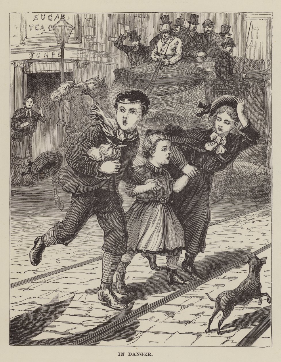 In Danger (engraving) af English School