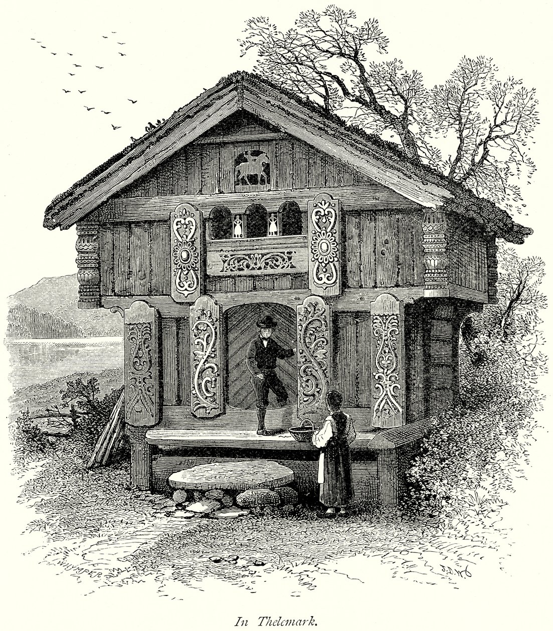 I Thelemark (kobberstik) af English School