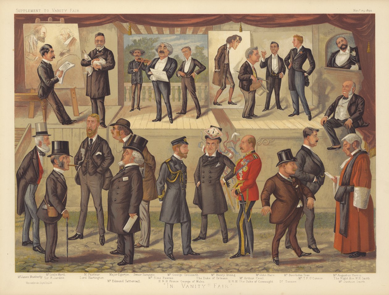 I Vanity Fair (farvelitografi) af English School