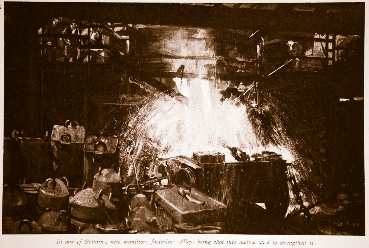 I en af Storbritanniens nye ammunitionsfabrikker, 1914-19 af English School