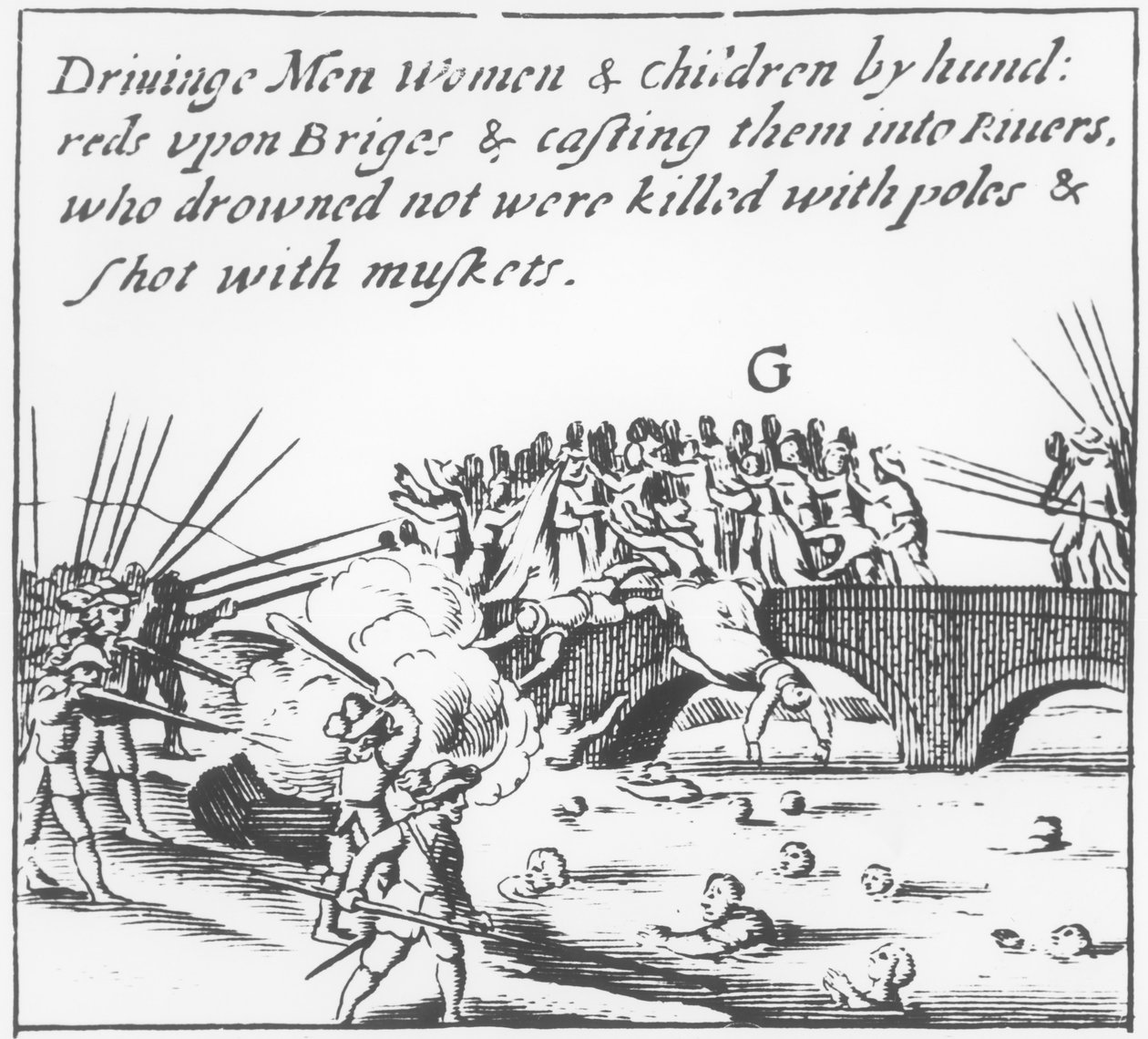 Hændelse under Tyrones oprør ved Portadown, i 1641-42 af English School
