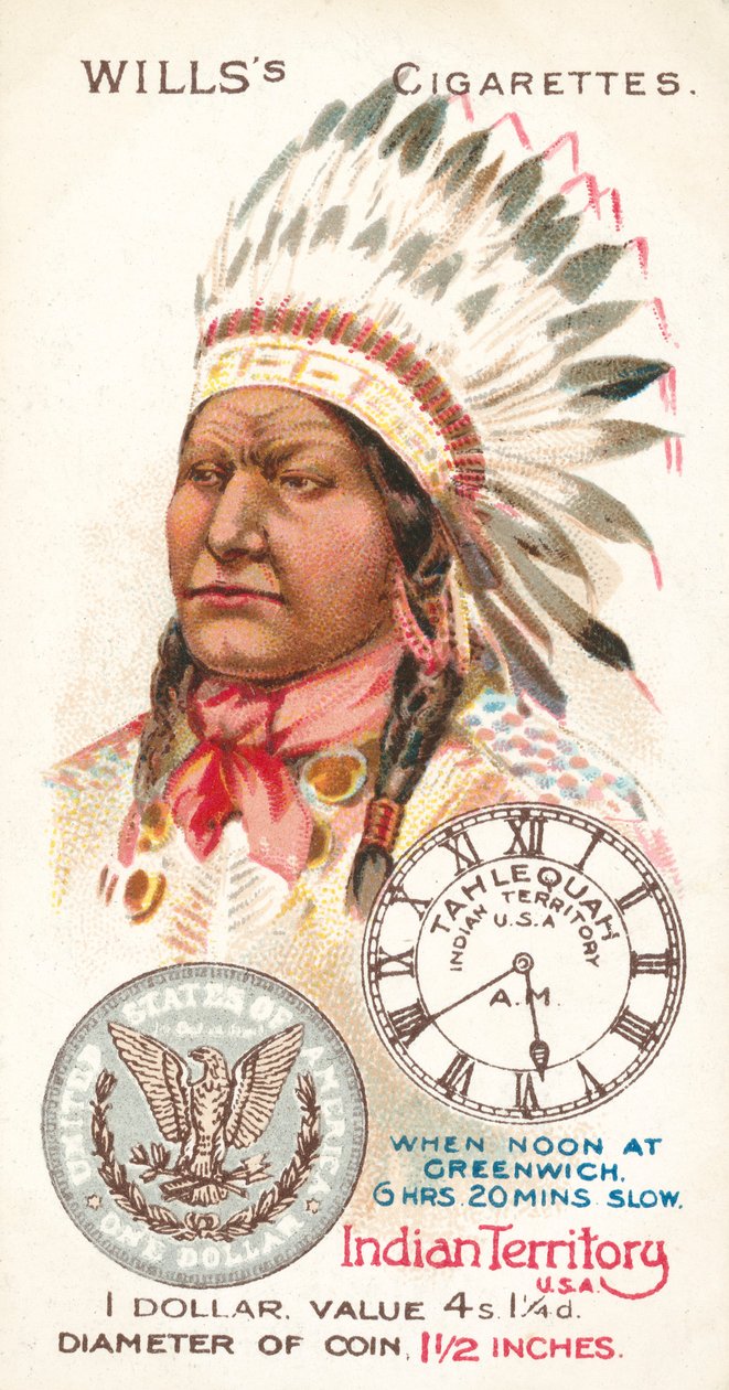 Indianerterritoriet, USA, dollar (chromolitho) af English School