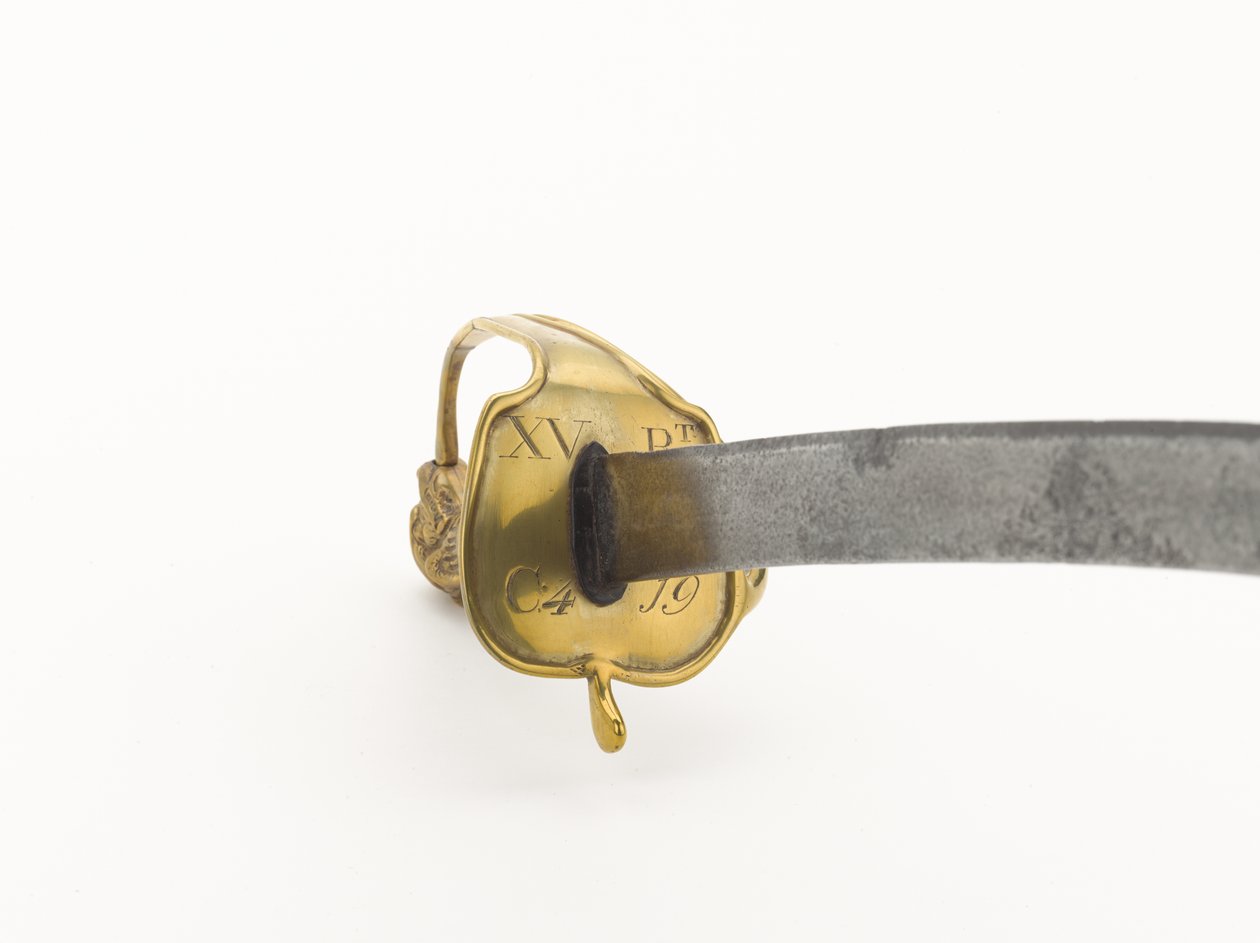 Infanterisværd mærket til 15. (Yorkshire East Riding) Regiment, 1790 ca. (metal) af English School