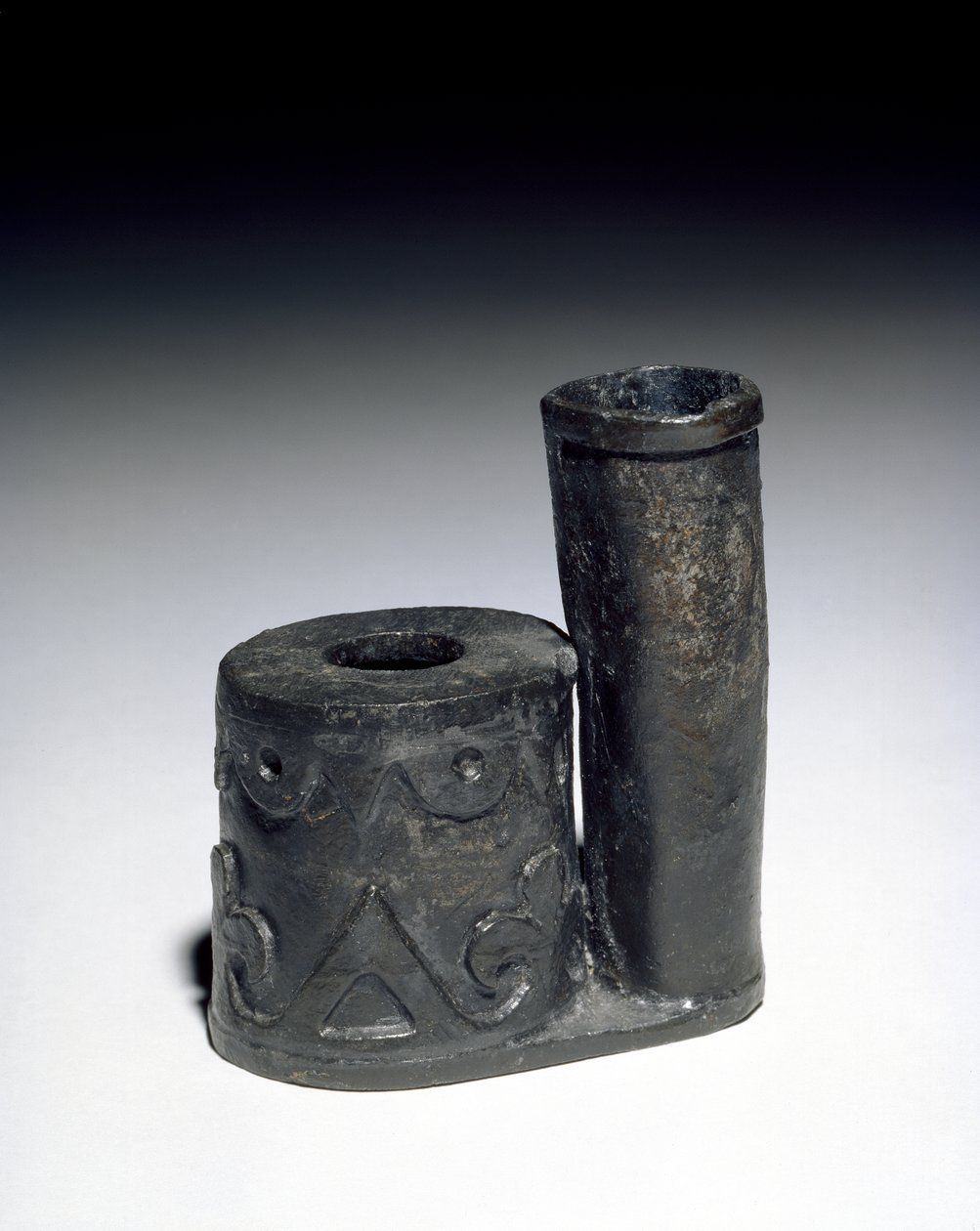 Blækhus med penneholder, 1600-tallet (tin) af English School