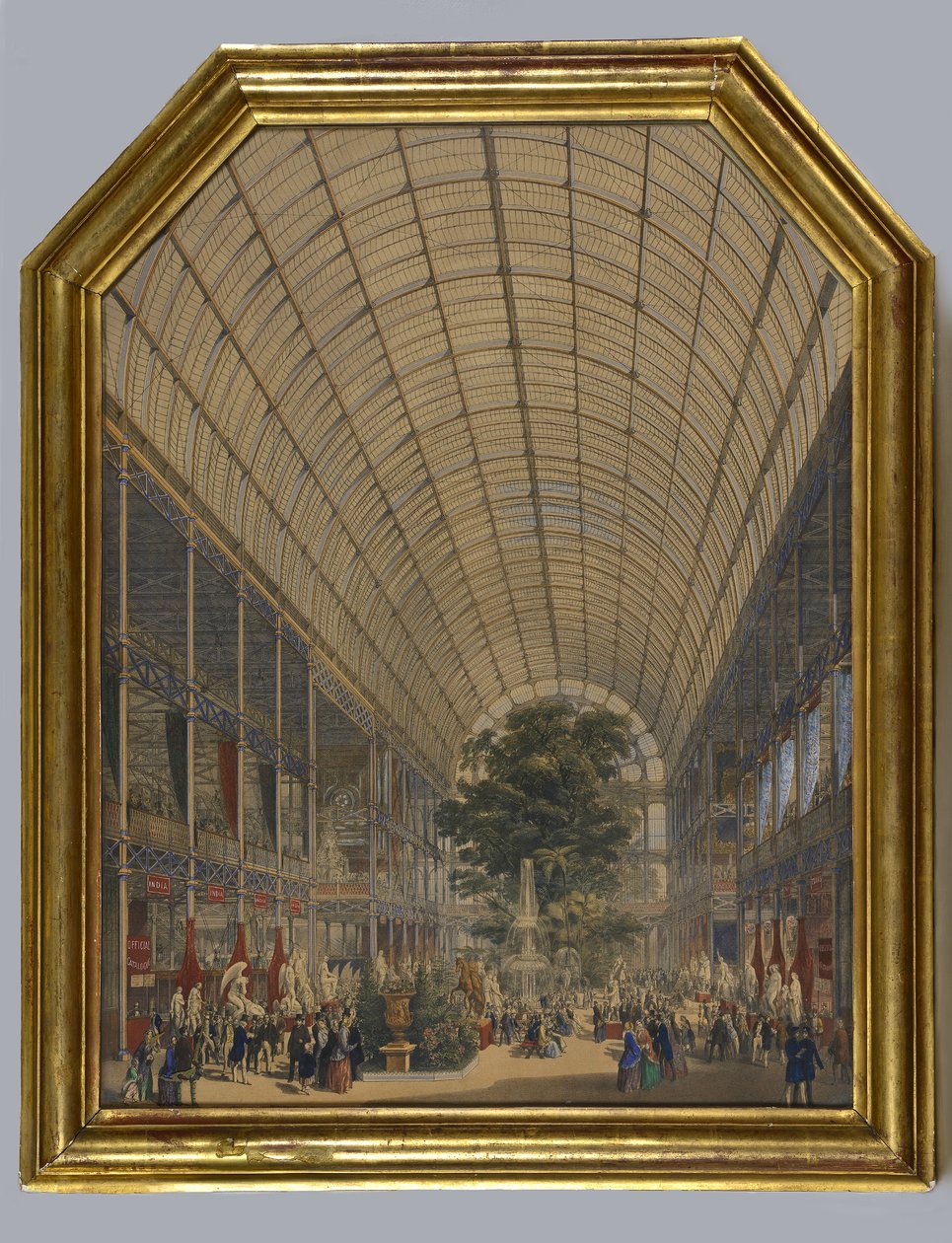 Interiør af krystalpaladset, 1851 af English School
