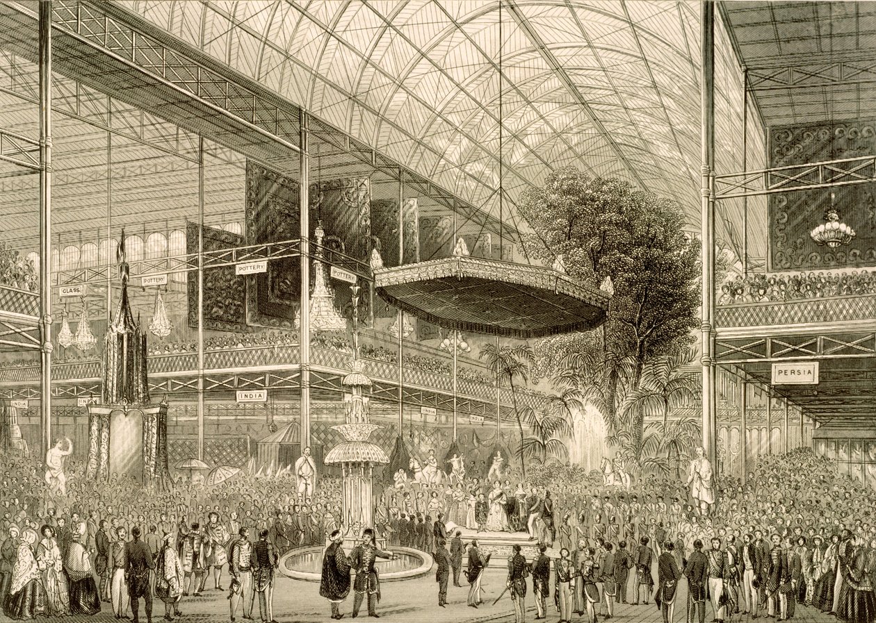 Interiør af den store udstilling, Grand State åbning 1. maj 1851 af English School