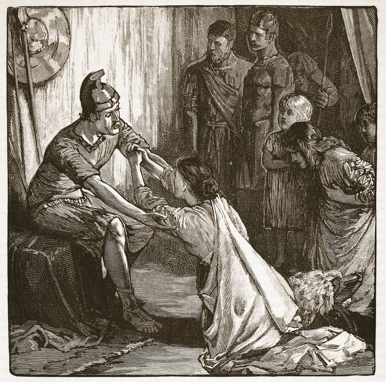Interview mellem Coriolanus og hans kone og mor af English School