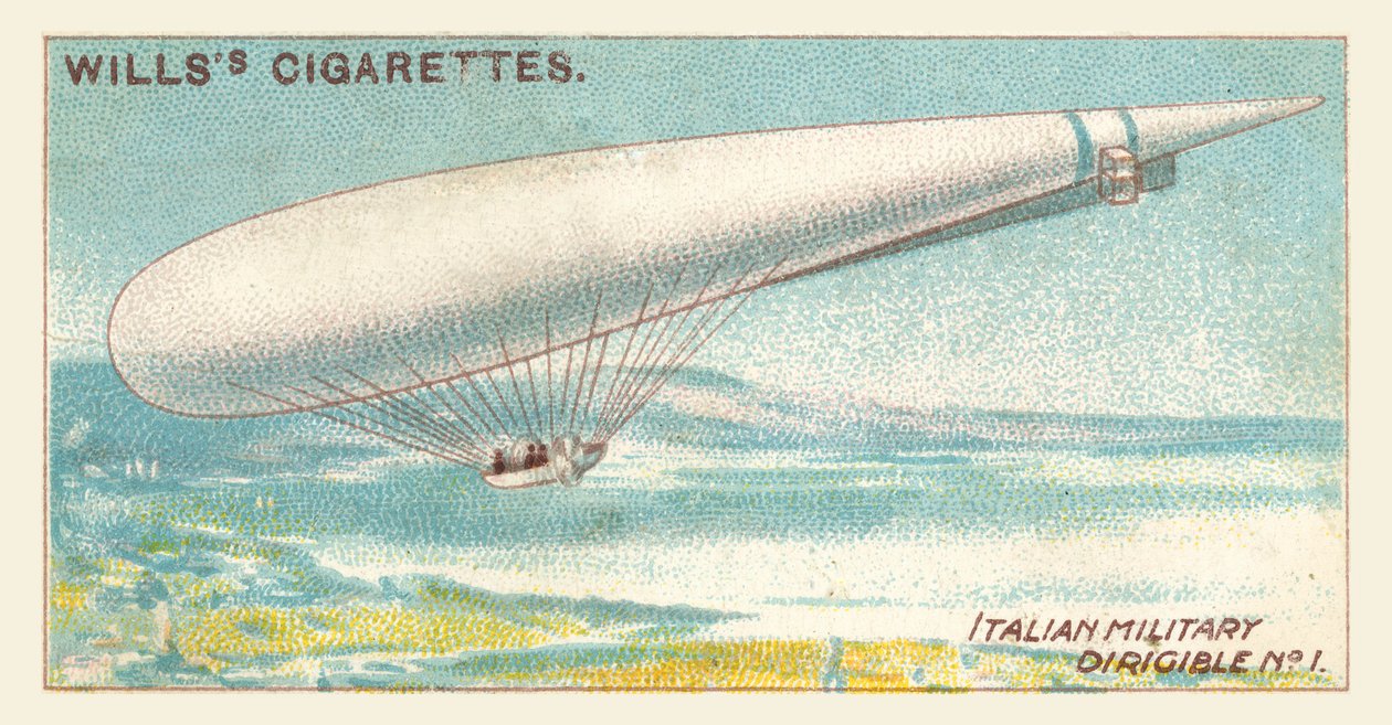 Italiensk militærluftskib nr. 1 (chromolitho) af English School