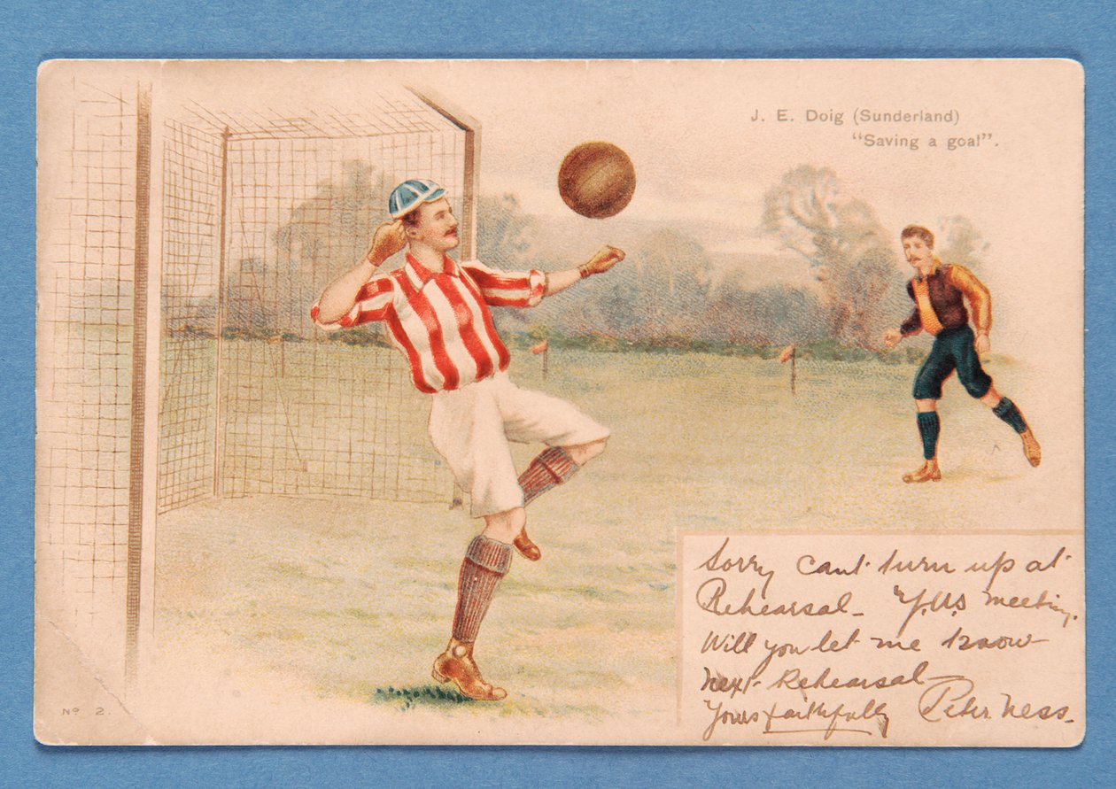 J.E. Doig (Sunderland) Redder et mål, af English School