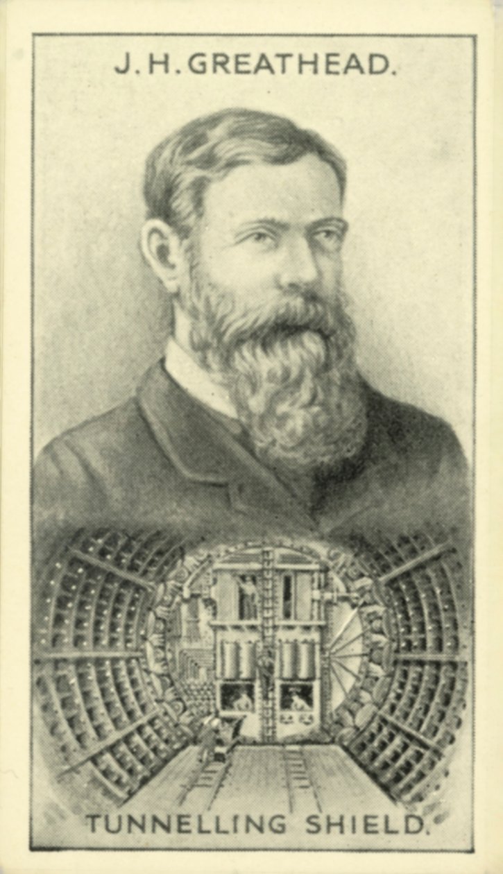 JH Greathead, tunnelskjold (litografi) af English School