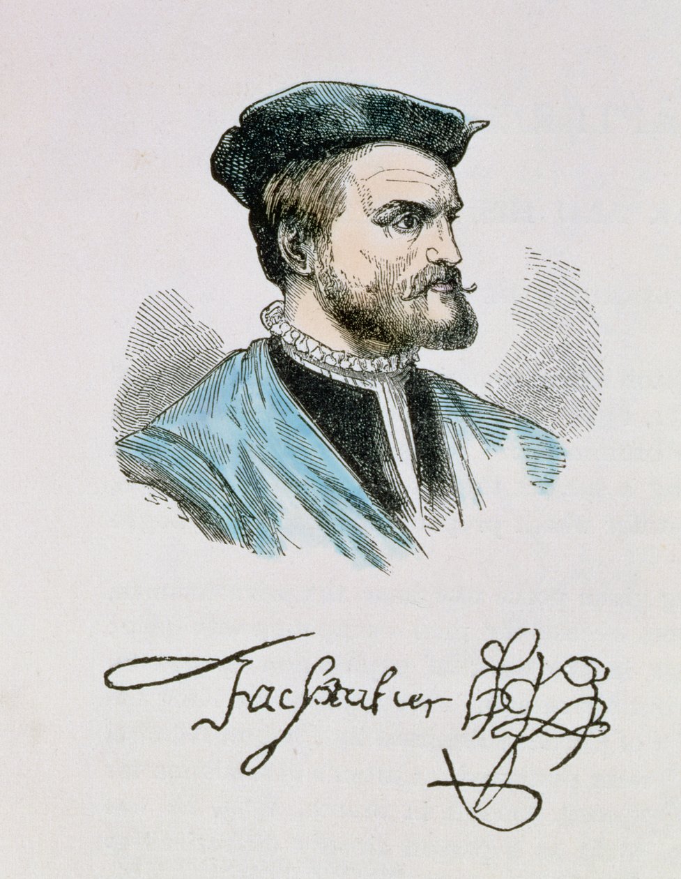 Jacques Cartier (1491-1557) illustration fra bind IV af 