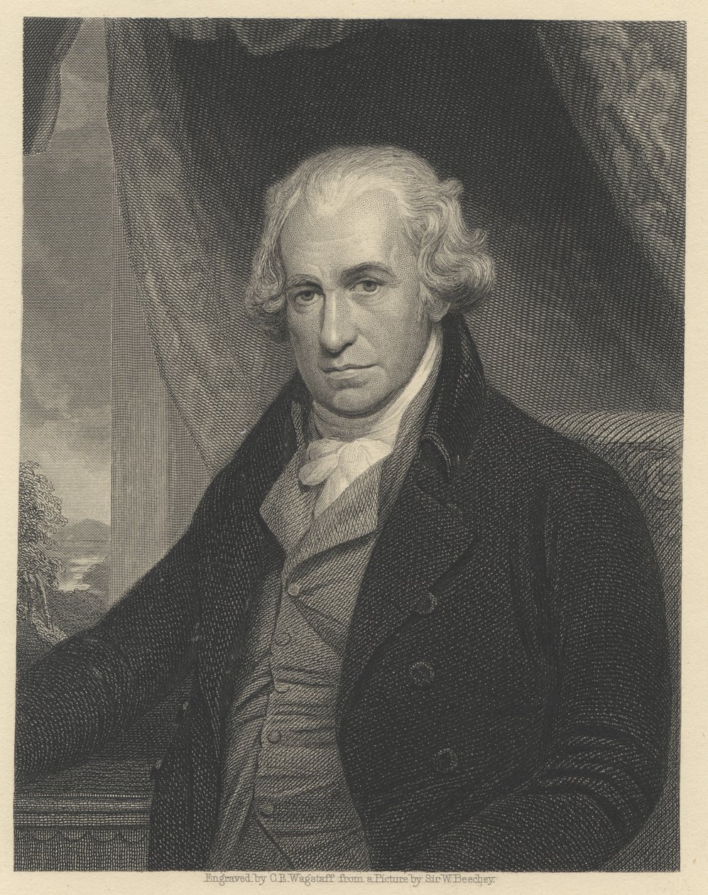 James Watt (gravering) af English School