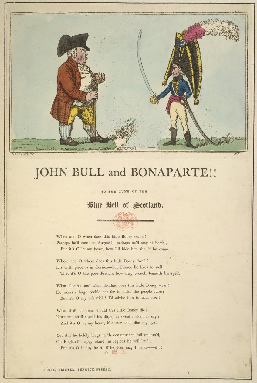 John Bull og Bonaparte af English School