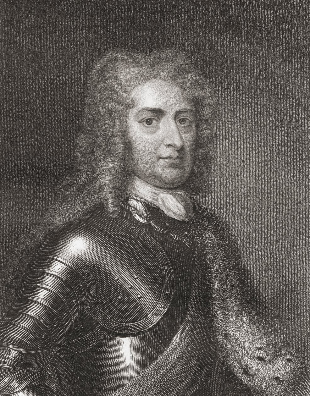 John Churchill (1650-1722) 1. hertug af Marlborough fra Gallery of Portraits, udgivet i 1833 af English School