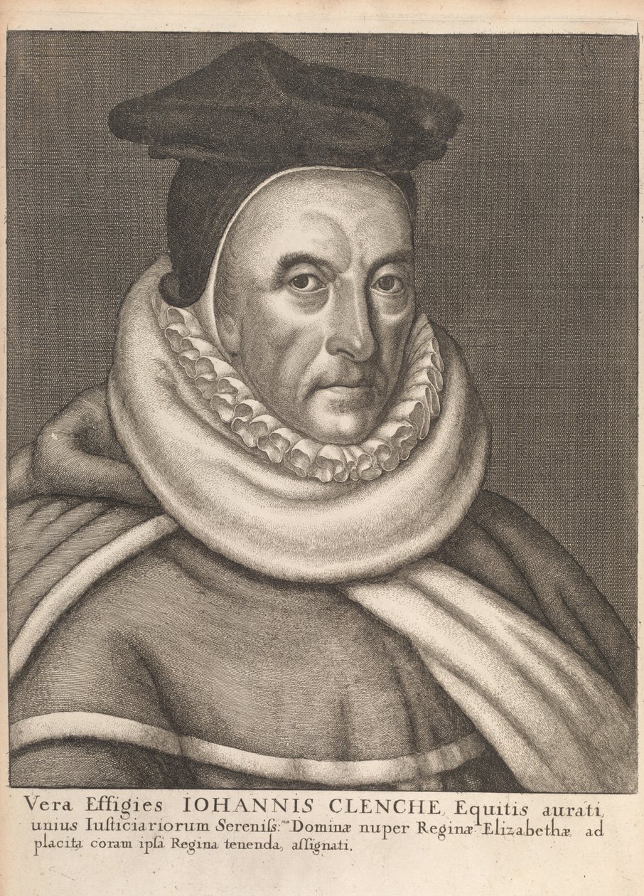 John Clenche, fra Historical Memorials of the English Laws af William Dugdale, London 1666 af English School