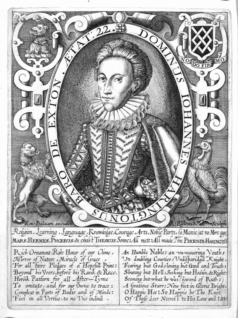 John Harington, 2. baron Harington af Exton, graveret af Renold Elstrack, ca. 1610-14 af English School