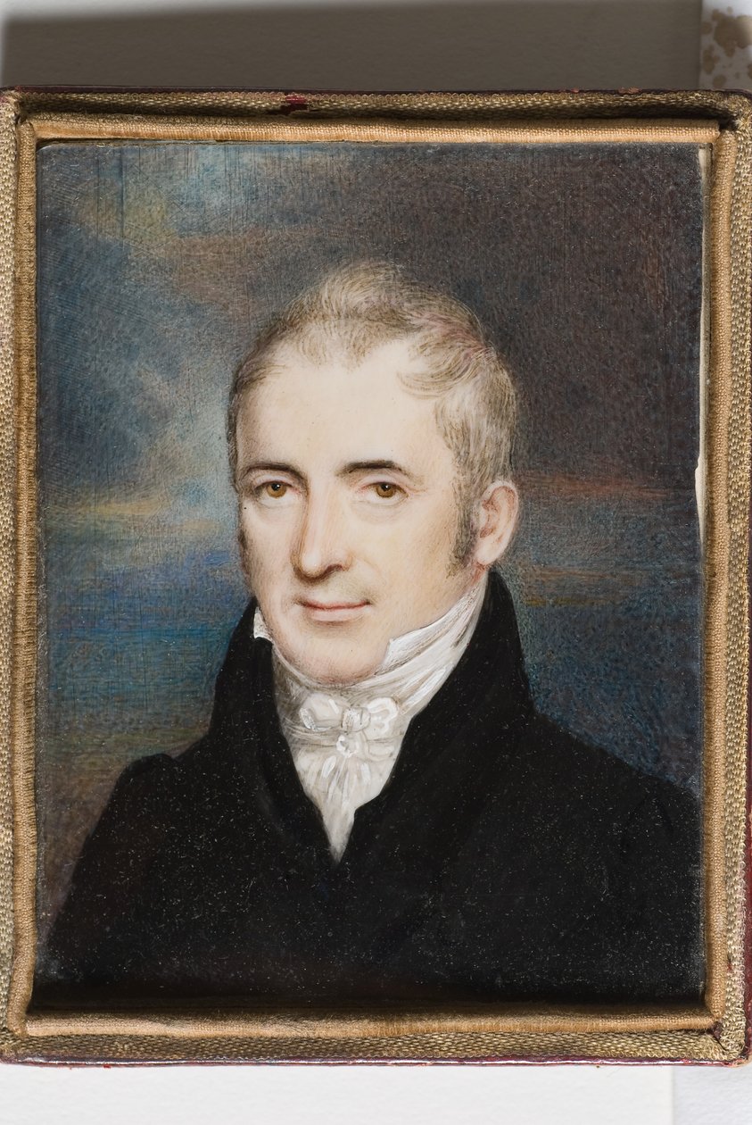 John Jacob Holtzapffel, ca. 1805 (wc på elfenben) af English School