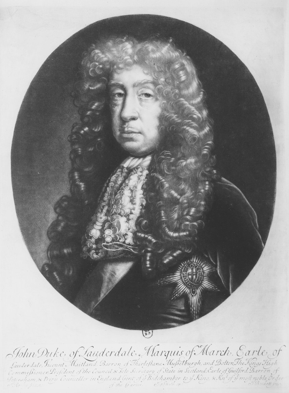 John Maitland, hertug af Lauderdale, markis af marts (litho) af English School
