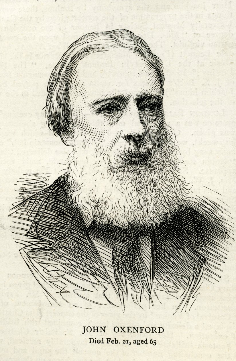 John Oxenford (1812-77) illustration fra The Graphic 1877 af English School