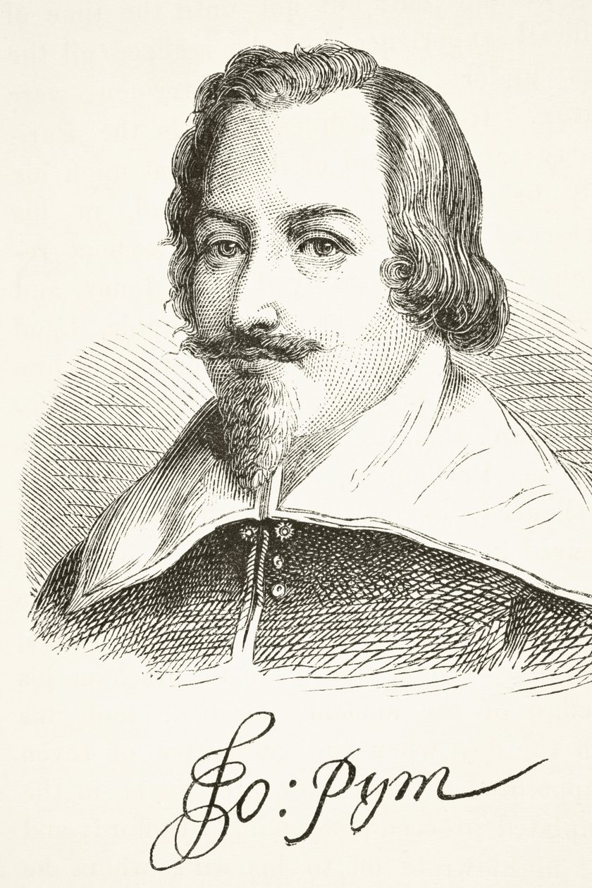 John Pym, fra "The National and Domestic History of England" af William Hickman Smith Aubrey (1858-1916), udgivet i London, ca. 1890. af English School