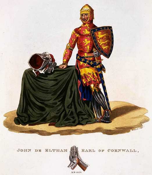 John of Eltham, Earl of Cornwall (1316-36) 1329, graveret af W. Maddocks, fra 