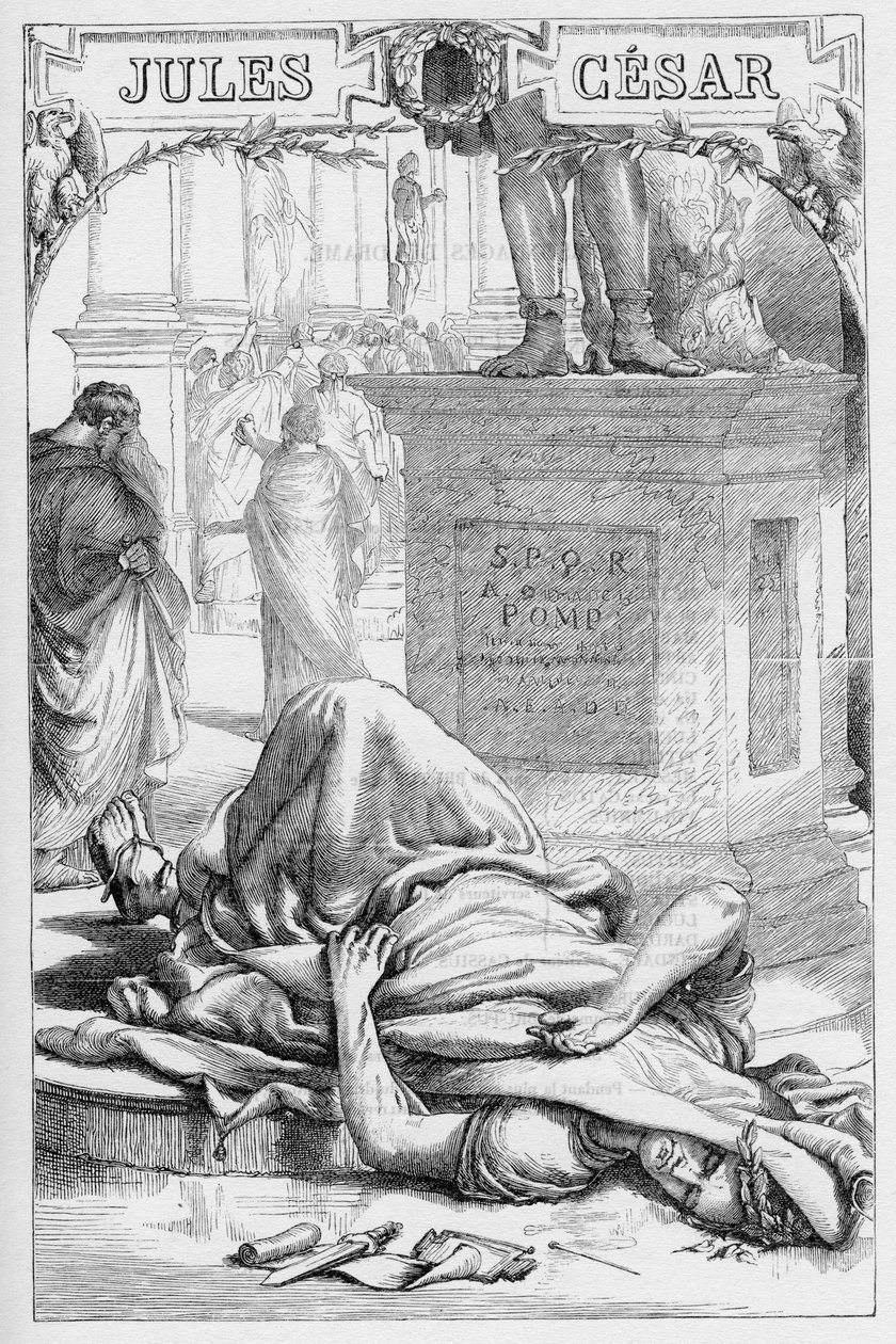 Jules Cesar - The Tragedy of Julius Caesar - Illustration i "" Completes de William Shakespeare""" 1866 - Illustrationerne og den generelle form for denne udgave er lånt fra Cassells illustrerede Shakespeare, udgivet i London af English School